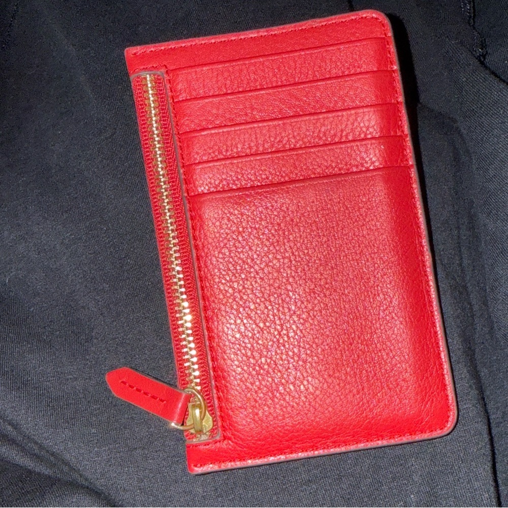 Antonio Melani Vibrant Red Leather Pouch
